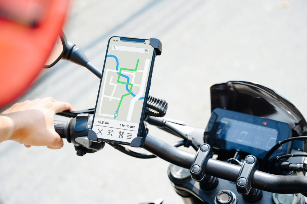 gps tracker on a motorcycle